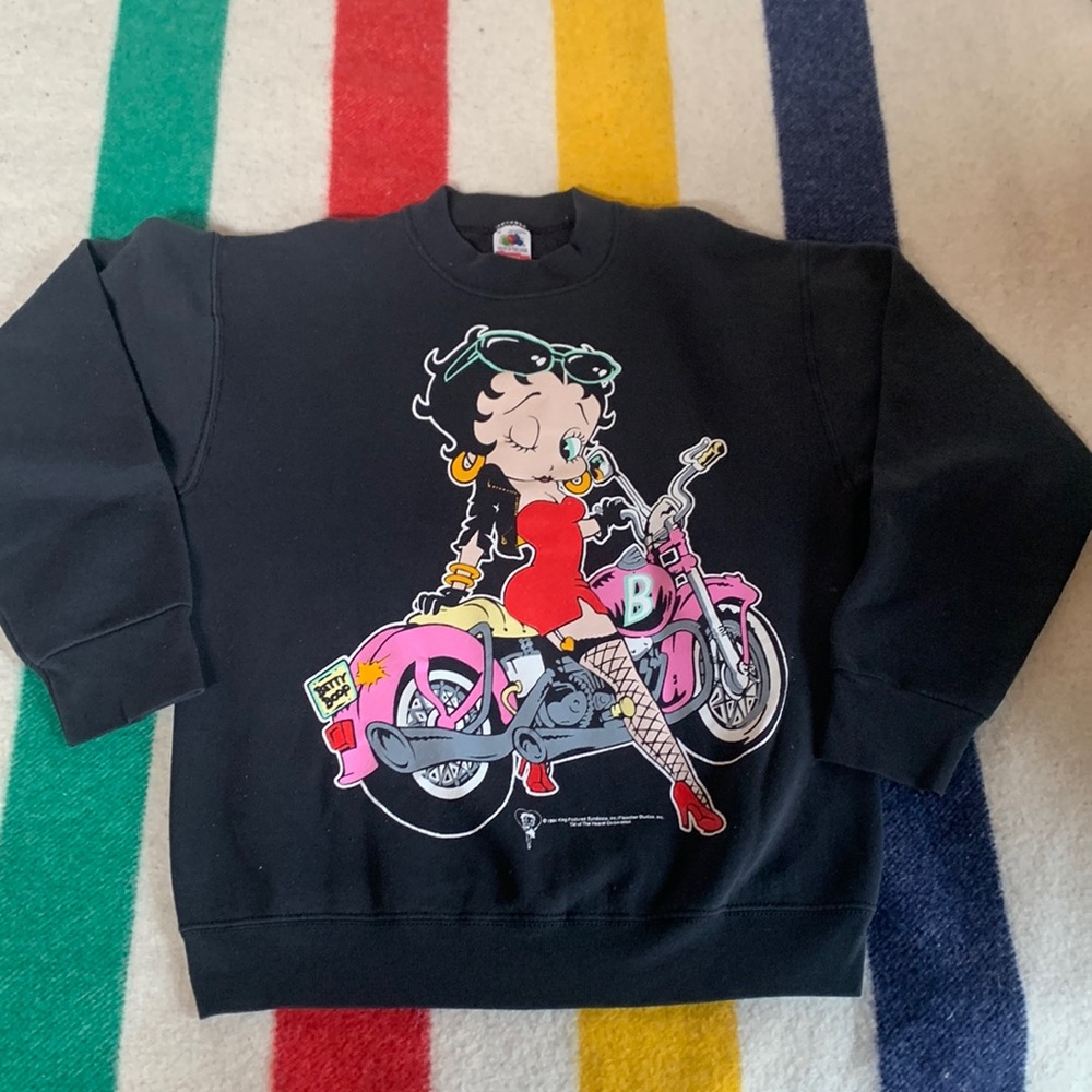 GUC Extremely Rare Betty Boop Biker Sweatshirt